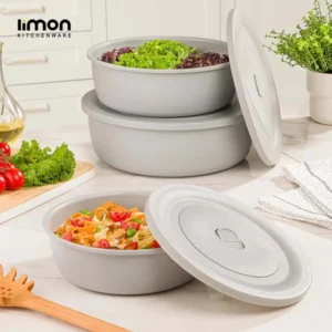 3-Pcs Food Storage Containers with Vented Lid (2425) by Limon