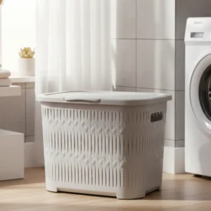 Laundry Basket With Lid & Side Grip (1512) by Limon