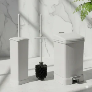 EdgeClean Rectangle Dustbin & Brush Set (1923) by Limon