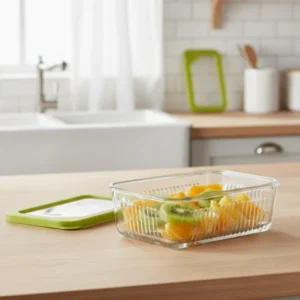 Unbreakable Glass Container (450ml) with Lid (2099) by Limon