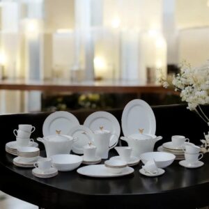 GGK DINNER SET 61 PCS LUXURY SUPER BONE CHINA ( T SHAPE)