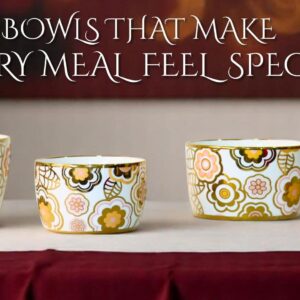 4 PCS CERAMIC ELECTRO GOLD BOWL SET WITH AIR LOCK LID