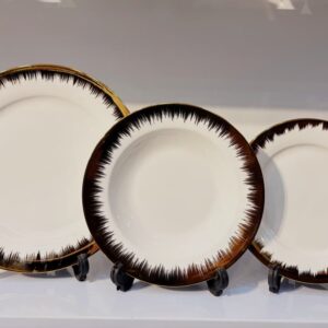 GOLDEN 18 PCS.S ELEGIANCE PLATE SET GOLD BORDER PREMIUM QUALITY SUPER BOWL CHINA PRODUCT CODE:GC18