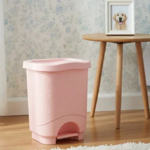 7L Bamboo-Style Dustbin with Pedal (1582) by Limon