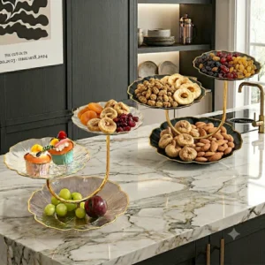 Imperia 3-Tier Luxury Dry Fruit & Dessert Serving Stand